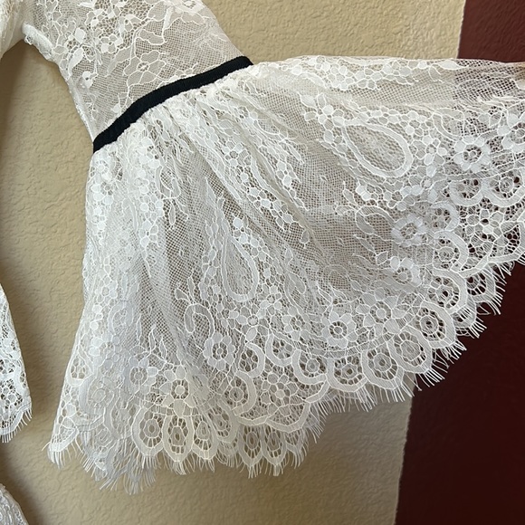 SELF-PORTRAIT | Lace 3/4 Sleeve Midi Dress - Picture 5 of 12